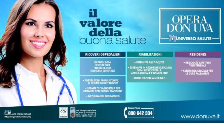 UNIVERSO SALUTE, VISITE PARENTI ESTESE AL SABATO NELLE SEDI DI BISCEGLIE E FOGGIA