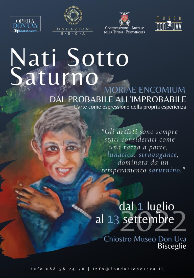 CENTENARIO OPERA DON UVA, IL 1 LUGLIO S’INAUGURA LA MOSTRA “NATI SOTTO SATURNO” CON LE OPERE DEGLI OSPITI DELL’EX ORTOFRENICO