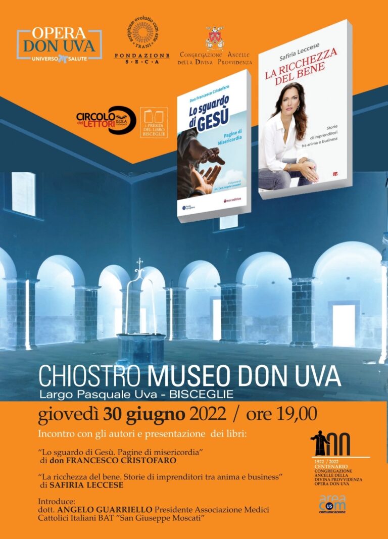 UNIVERSO SALUTE, INCONTRO CON DON FRANCESCO CRISTOFARO E SAFIRIA LECCESE