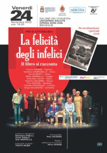 “La Felicità degli Infelici”, il libro si racconta in teatro: il 24 novembre in scena a Bisceglie all’Opera Don Uva