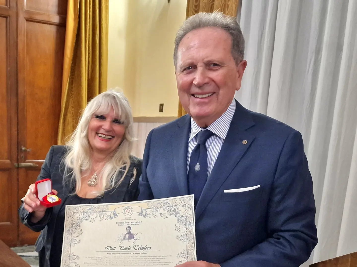 A PAOLO TELESFORO IL PREMIO INTERNAZIONALE CULTURA ARTE E SPETTACOLO “SERGIO NIGRI”