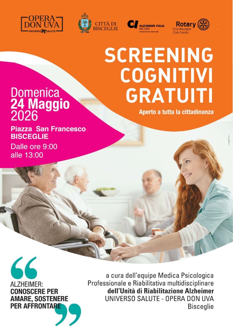 ALZHEIMER, SCREENING COGNITIVI GRATUITI